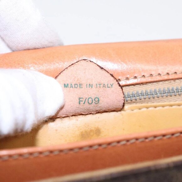 CELINE Macadam Canvas Shoulder Bag PVC Leather Brown Gold Auth - Picture 13 of 16